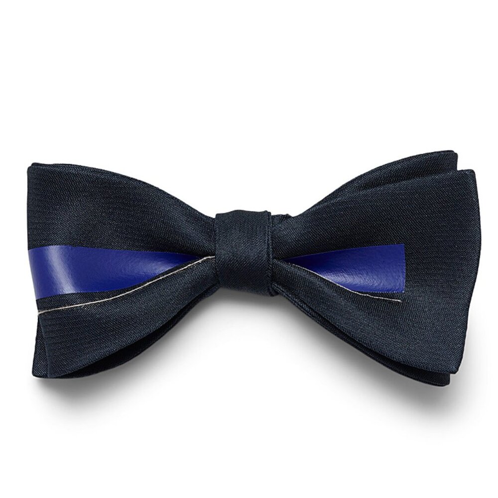 BNWT SS20 TITLE OF WORK POST BAUHAUS TRACED STRIPE BOW TIE